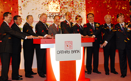 Opening ceremony of Cathay Bank’s Hong Kong branch