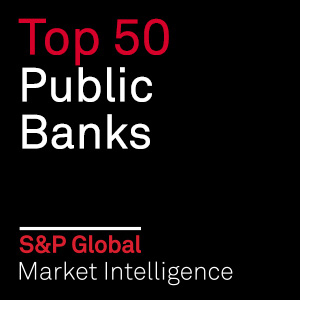 標普全球市場財智50 強上市銀行標誌