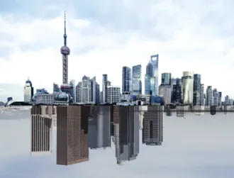 Shanghai and new york landscape