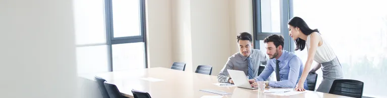 Business people talking in meeting room