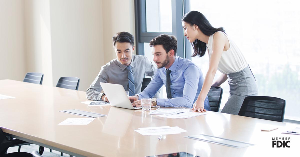 Business people talking in meeting room