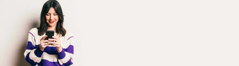 Woman using cellphone