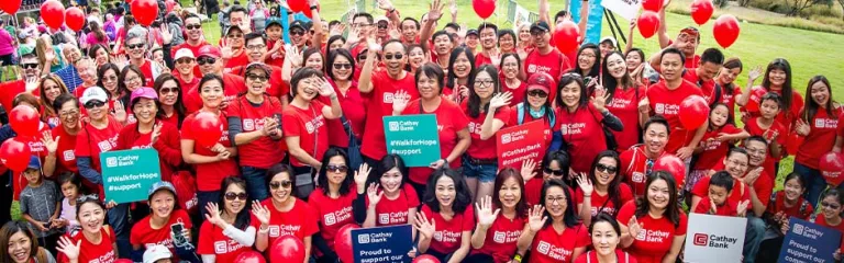 Cathay Bank participates in the 2018 Walk for Hope in Los Angeles.