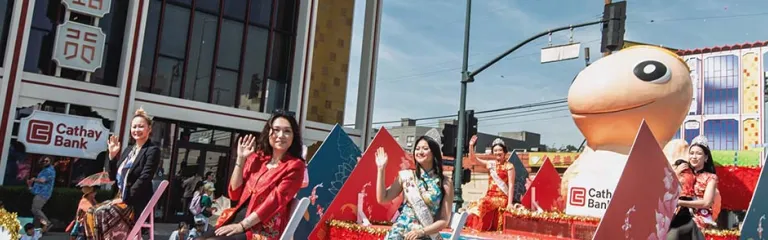 Cathay Bank celebrated the Year of the Snake by participating in the Golden Dragon Lunar New Year Parade.